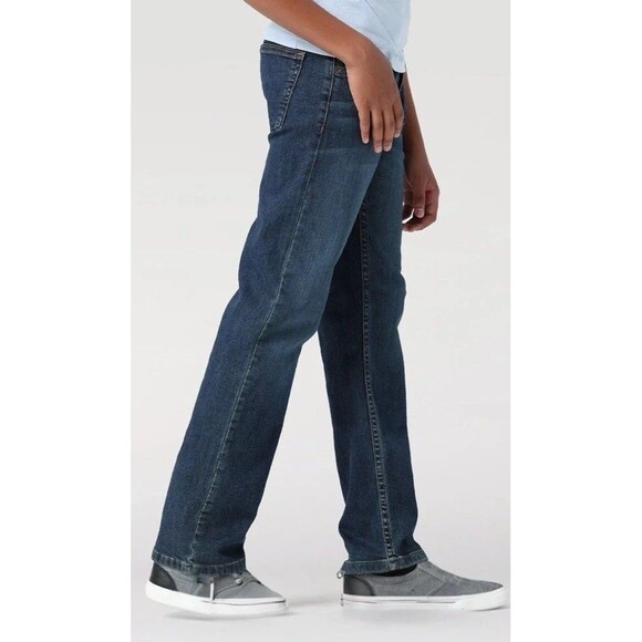Wrangler Boys Five Star Classic Straight Jeans 12 Slim Free to Stretch - Picture 3 of 7